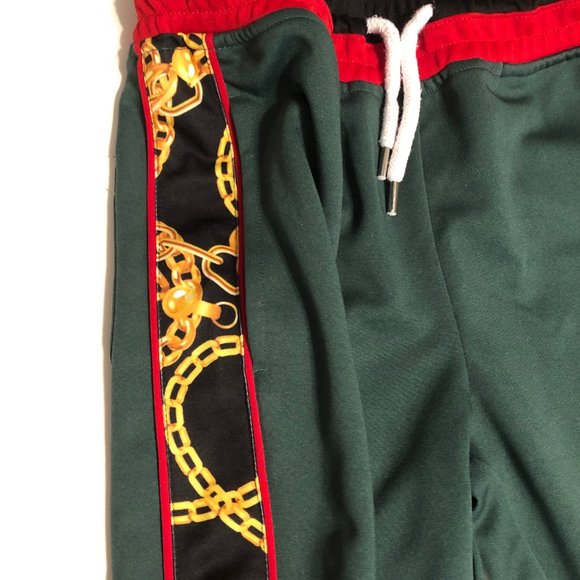 Boys M 10-12 Southpole Green Red and Black Track Pants - Picture 3 of 10